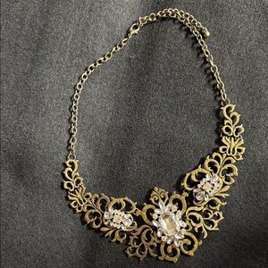 Elegant Gold and Rhinestone Necklace